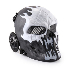 Halloween Airsoft Masks Tactical Wargame CS Paintball Skull Head Party Bike Cycling Full Face Masks for Outdoor Hunting Dominoes