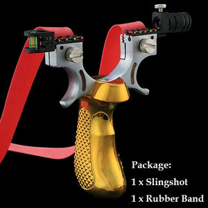 Laser Slingshot with Rubber Band High Precision Powerful 98K Shooting Slingshot Catapult for Outdoor Hunting Game