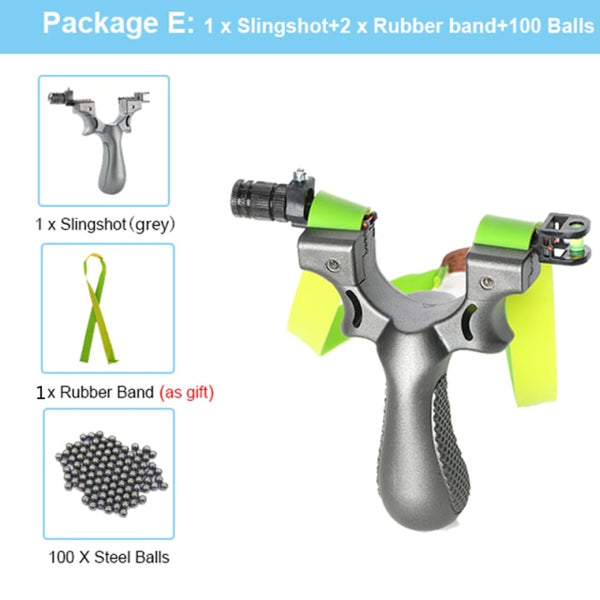 Laser Slingshot with Rubber Band High Precision Powerful 98K Shooting Slingshot Catapult for Outdoor Hunting Game