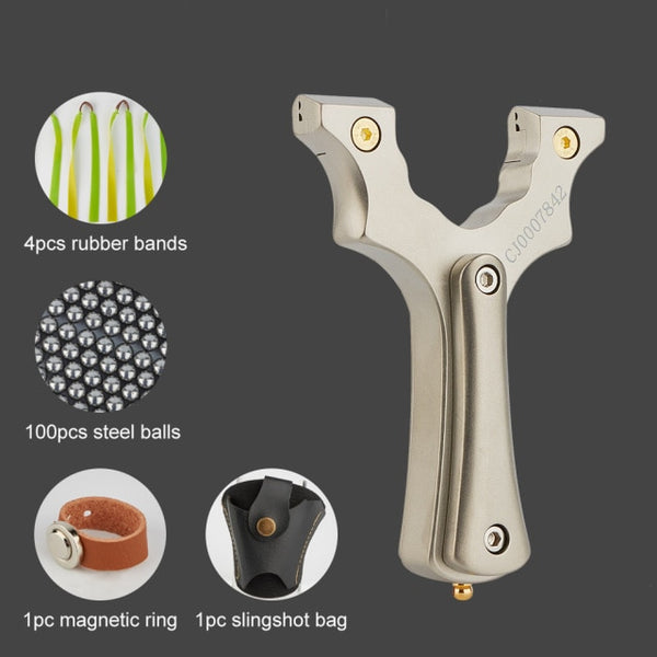 Laser Slingshot with Rubber Band High Precision Powerful 98K Shooting Slingshot Catapult for Outdoor Hunting Game