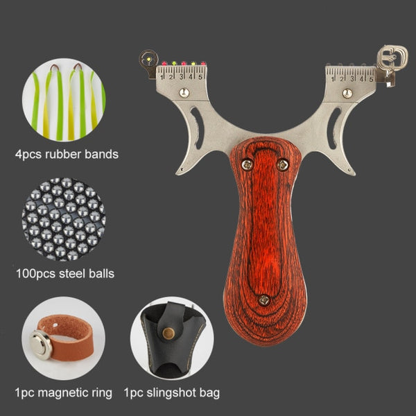 Laser Slingshot with Rubber Band High Precision Powerful 98K Shooting Slingshot Catapult for Outdoor Hunting Game