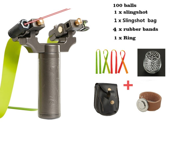 Laser Slingshot with Rubber Band High Precision Powerful 98K Shooting Slingshot Catapult for Outdoor Hunting Game